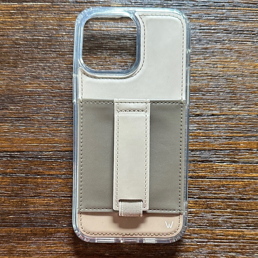 Wallis Dual-Tone Beige and Gray Phone Case with Stand